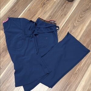 HeartSoul Navy Blue Scrub Set